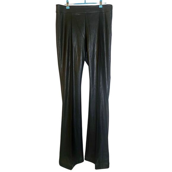 LOFT Pants - Loft NWT Chocolate Brown Tall Faux Leather Preppy Dark Academia Flare Leg Pants